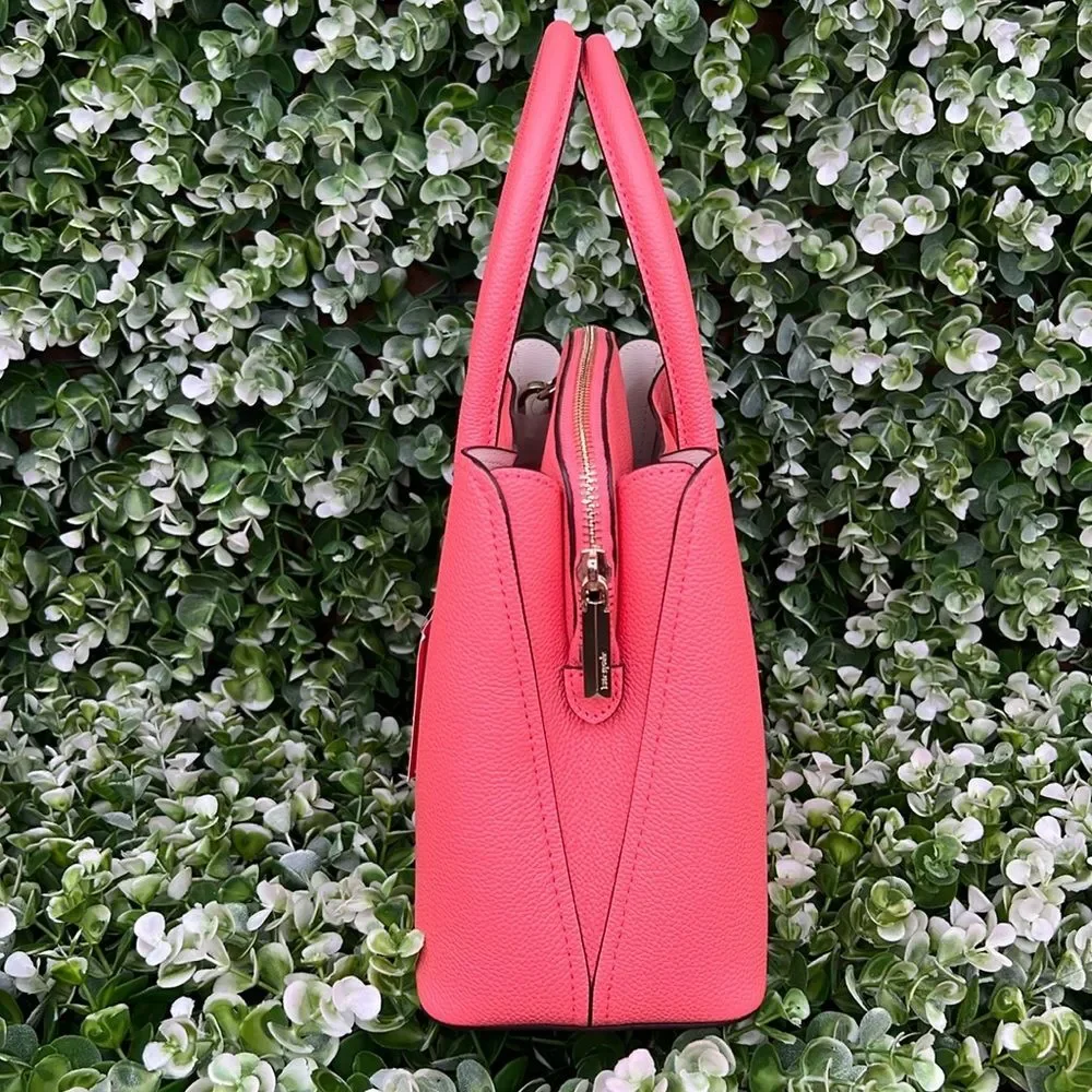 Kate Spade Margaux Pebbled Leather Medium Satchel LYCHEE